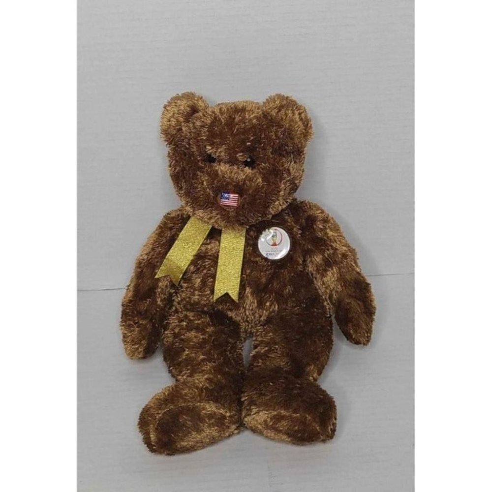 TySilk Baby Champion Bear USA 15" 2002 FIFA World Cup Korea/Japan Plush Toy